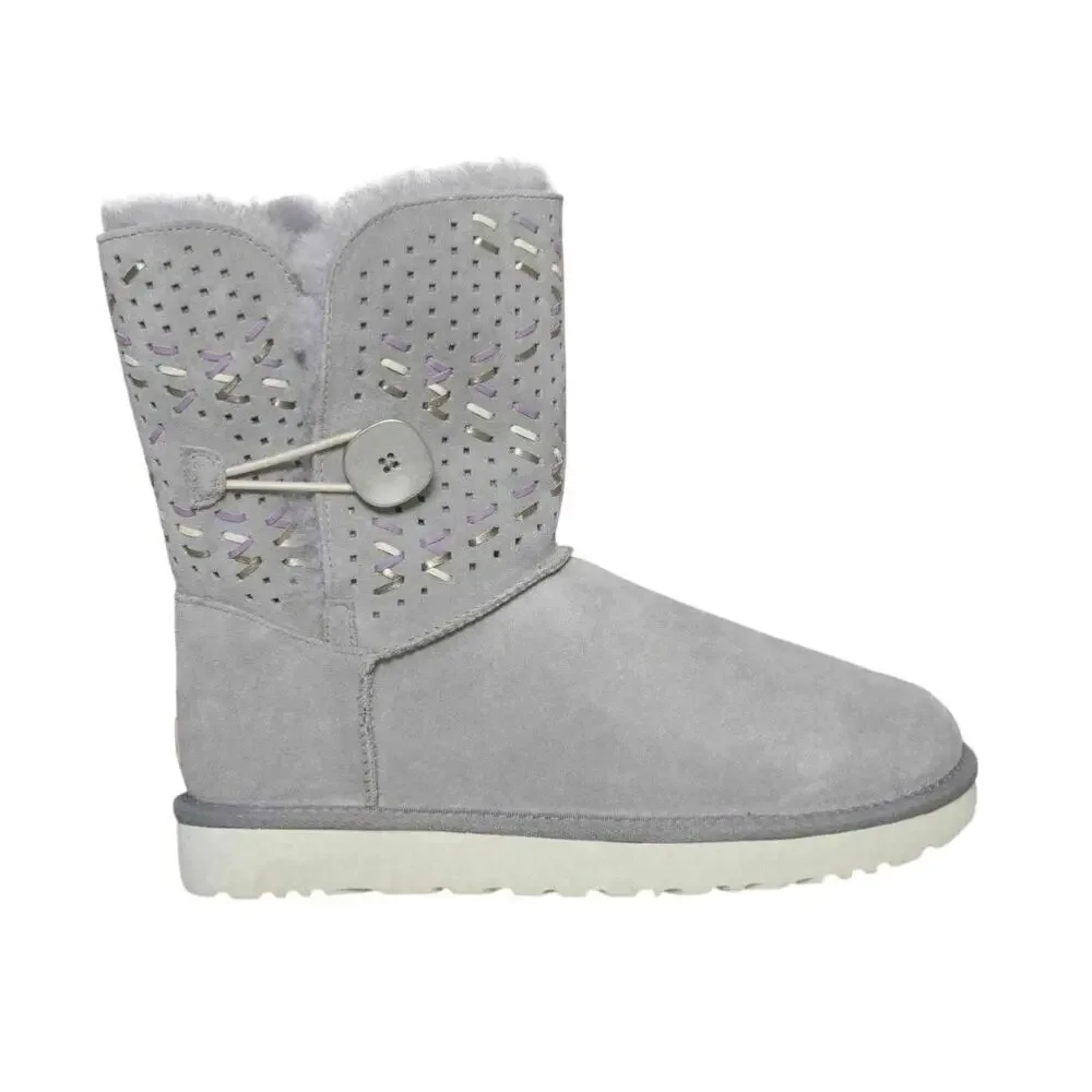 UGG Bailey Button Tehuano Pencil Lead Sheepskin Boots - Size 9